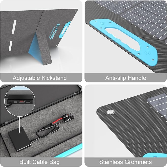 220W Portable Solar Panel for Power Station, 23.5% High Efficiency ETFE
