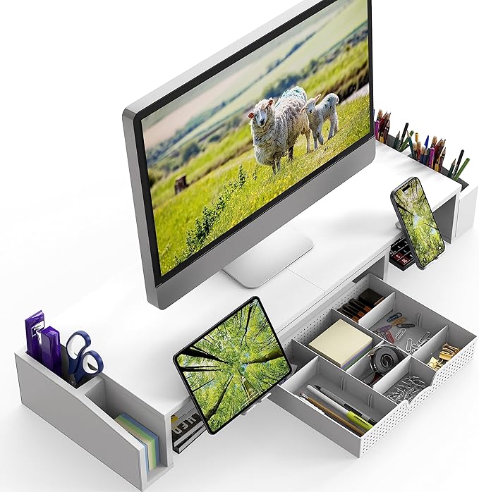 Simple Houseware Desk Dual Monitor Stand Riser