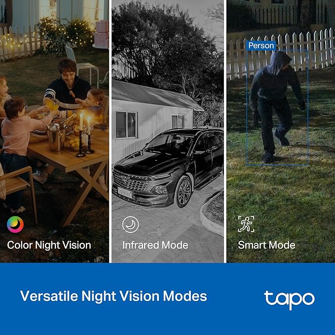 Tapo 2K Indoor/Outdoor Pan/Tilt Wired Security Camera