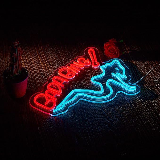Bada Girls Neon Sign for Wall Décor Dimmable Bing Sopranos LED Neon Light USB