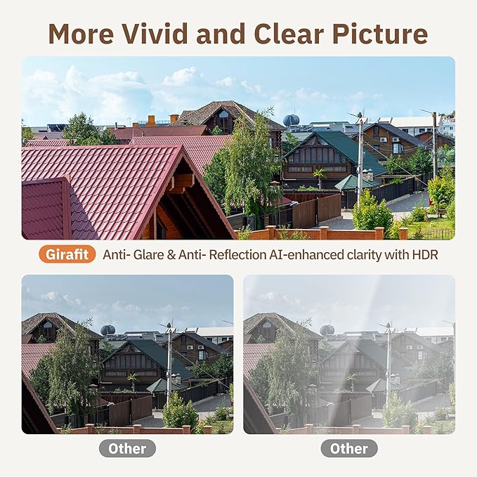 Girafit 3MP 2K Window Camera, 2.4GHz & 5GHz WiFi Indoor Cameras