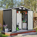 6x4FT Outdoor Storage Shed with Base Black