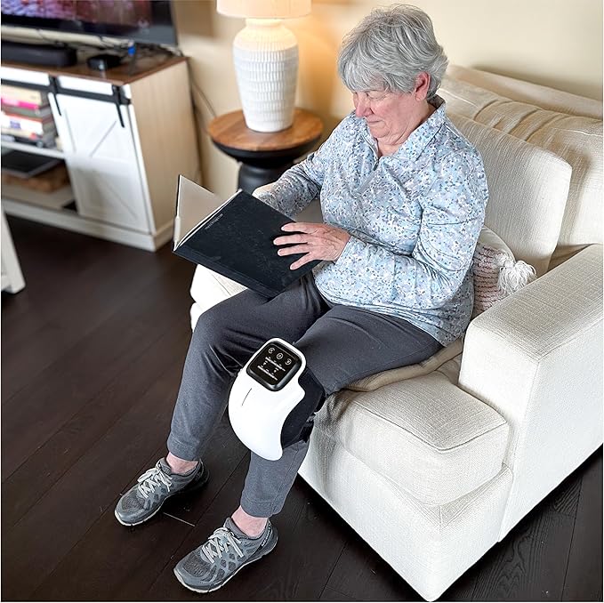 Nobol PhysioFlex Portable Warm Up & Recovery Knee Massager – Cordless Red &