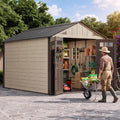 Resin Shed 8x12 FT Outdoor Storage Shed with Floor Included