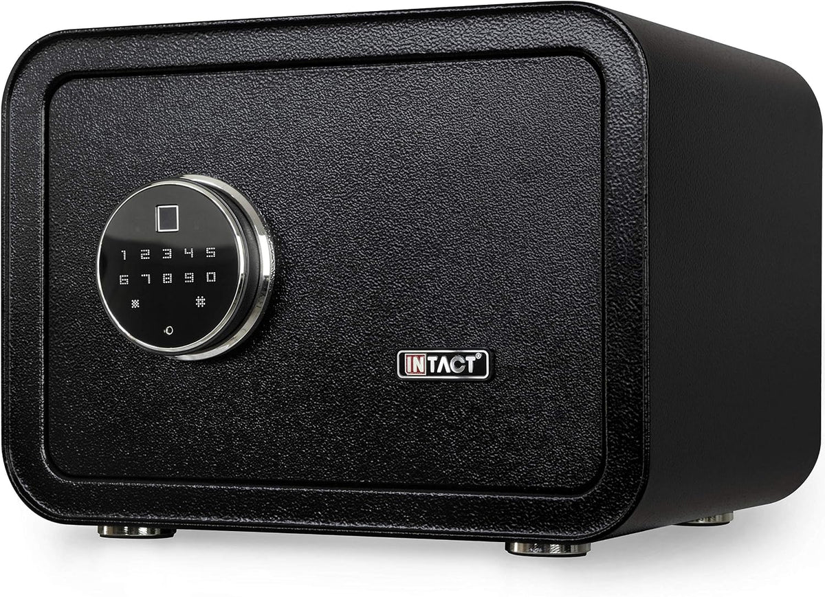 Intact Compact Quick Access Biometric Fingerprint Gun Safe With Nex-Gen Full Keypad Module Wide