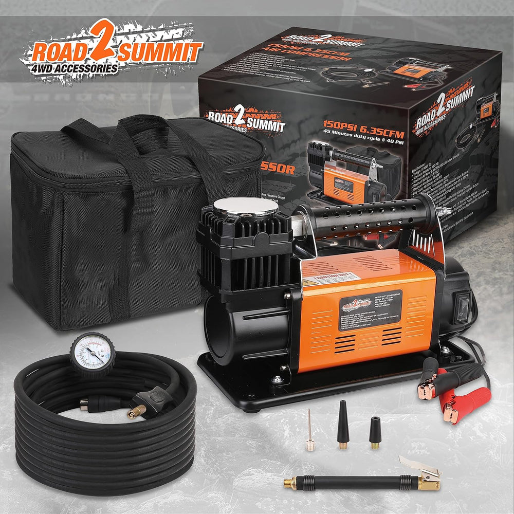 Heavy Duty Portable 12V Air Compressor Kit Inflate 6.35CFM (180L/ Min), Max 1...