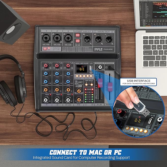 Pyle Professional DJ Audio Mixer