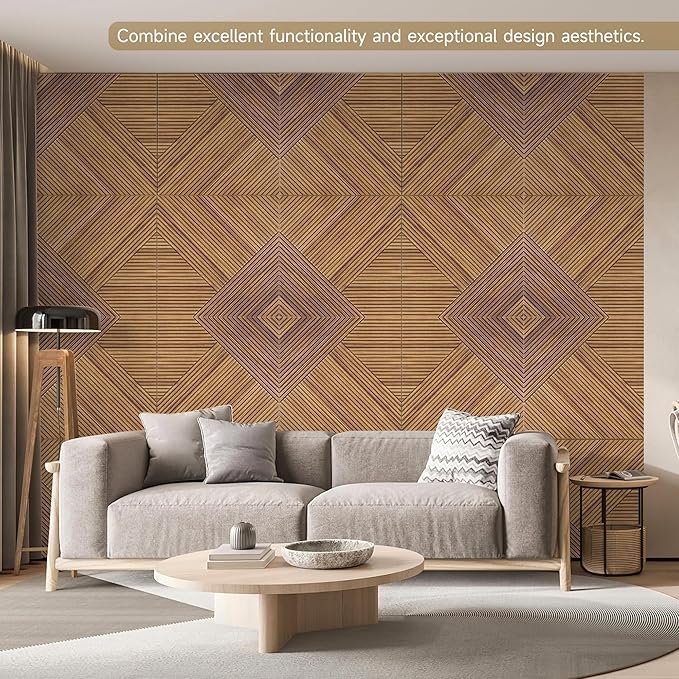 Autorific Acoustic Wall Panels, 6 Pack Total Size 72 x 48 Inches, Self-Adhesive