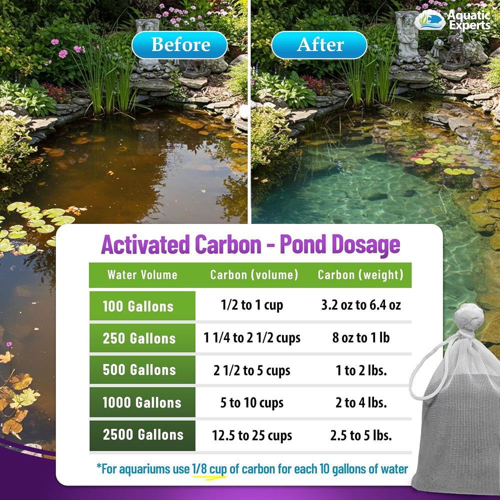 Premium Activated Carbon, Aquarium Carbon for Fish Tank Filter, Aquarium Filt...