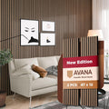 Avana Acoustic Wood Wall Panels – 47.2 X 12.6 Inch Smoke Walnut Acoustic Panels (2 PCs)