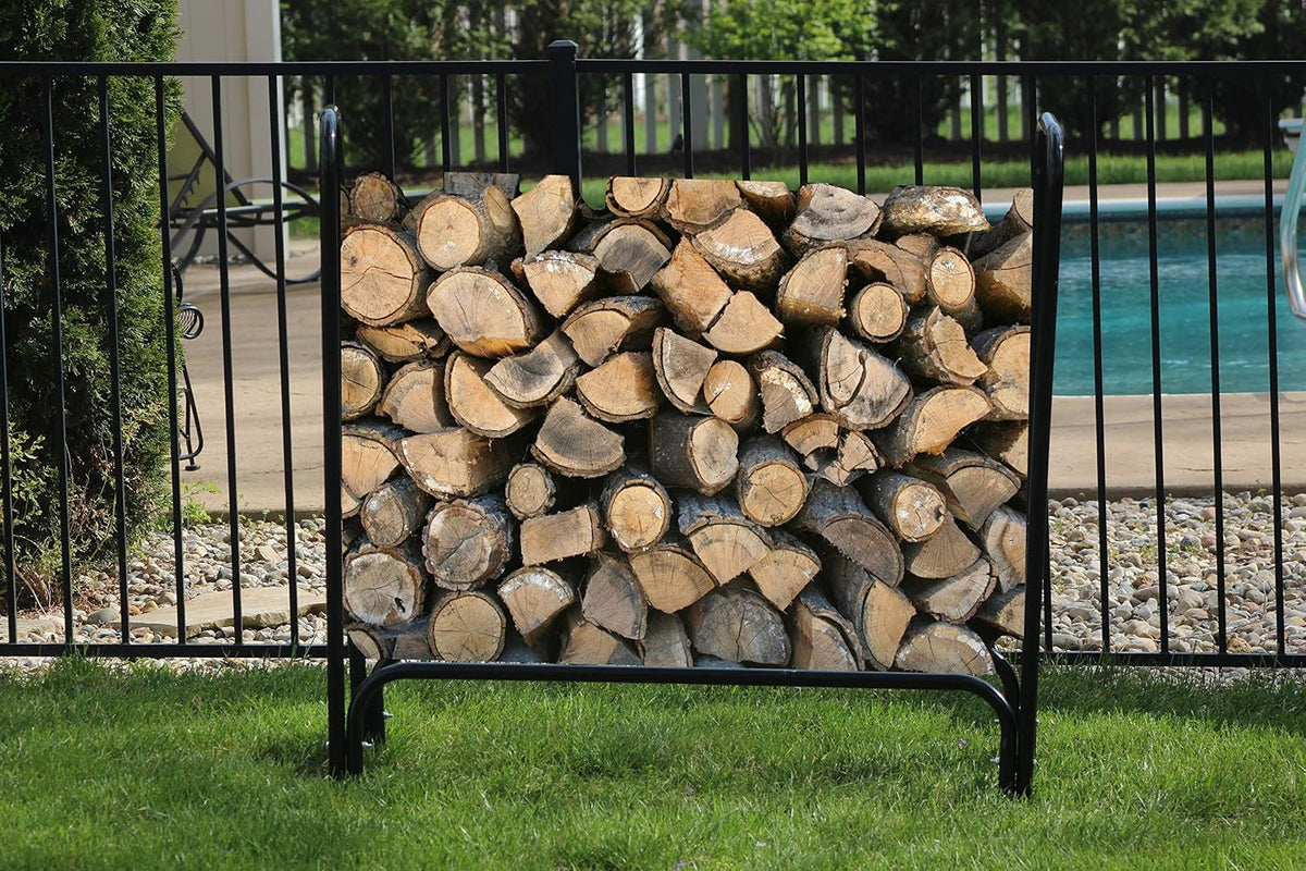 ashman log rack – firewood log rack, indoor shown in use