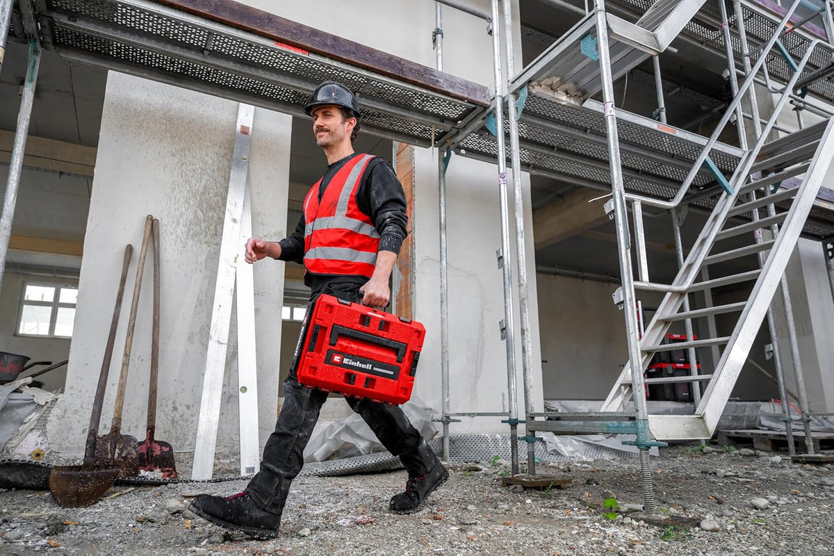 Einhell E-Case S-F Sealed (E-Case System, Dust and Water Jet, Compatible with E-Cases Half Size, 44 x 33 x 13 cm, Max Payload 90 kg, Carrying Handle)