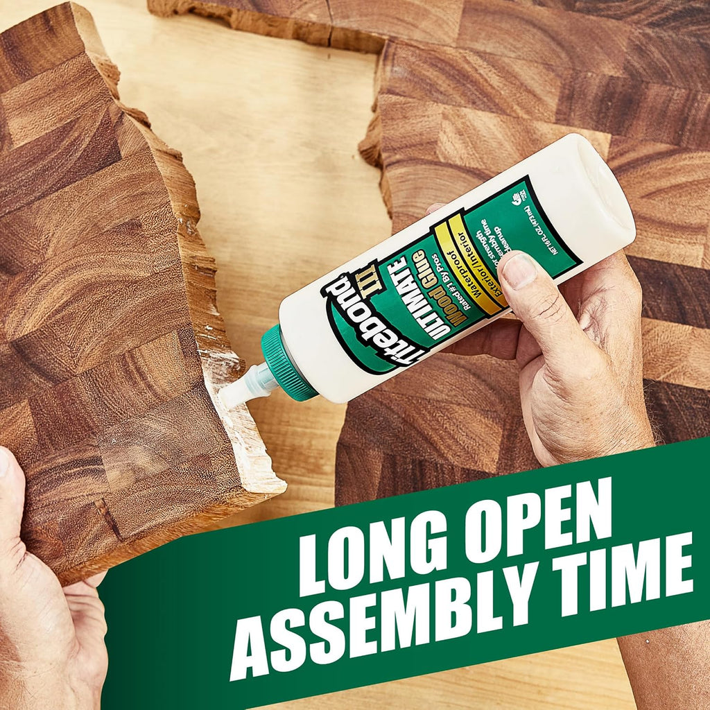 Titebond III Ultimate Wood Glue 16 Oz. (12 Pack) – Premium Professional Woodworking Adhesive, Waterproof, Strong Initial Tack, Interior/Exterior Use, Easy Water Cleanup – 1414