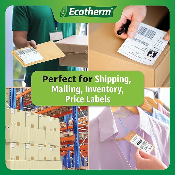 4" x 4" Thermal Labels | 6 Rolls | 4200 Labels | fits Zebra, Offnova Thermal