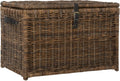 happimess Michael Wicker Storage Trunk Collapsible Chest 35.5", Brown