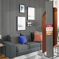 Avana Modern Acoustic Wood Wall Panels – 94.4 X 12.59 Inch Gray Oak Acoustic