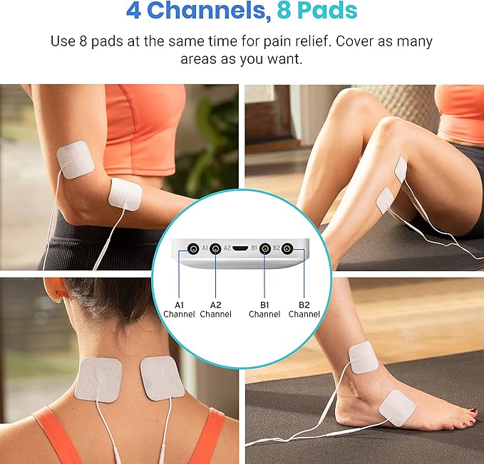 Etekcity 4-Channel Rechargeable TENS Unit, FSA-HSA Eligible Muscle Stimulator
