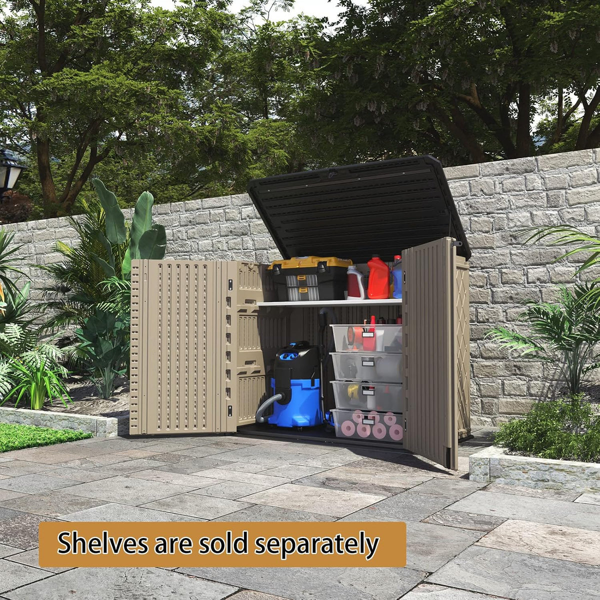 homspark storage shed weather resistance, multi-purpose outdoor storage showing dimensions