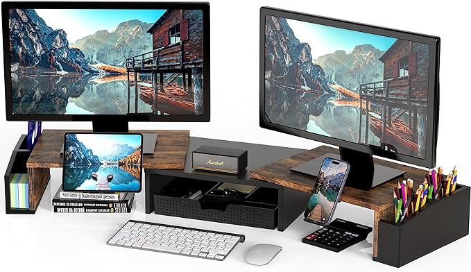 Simple Houseware Desk Dual Monitor Stand Riser