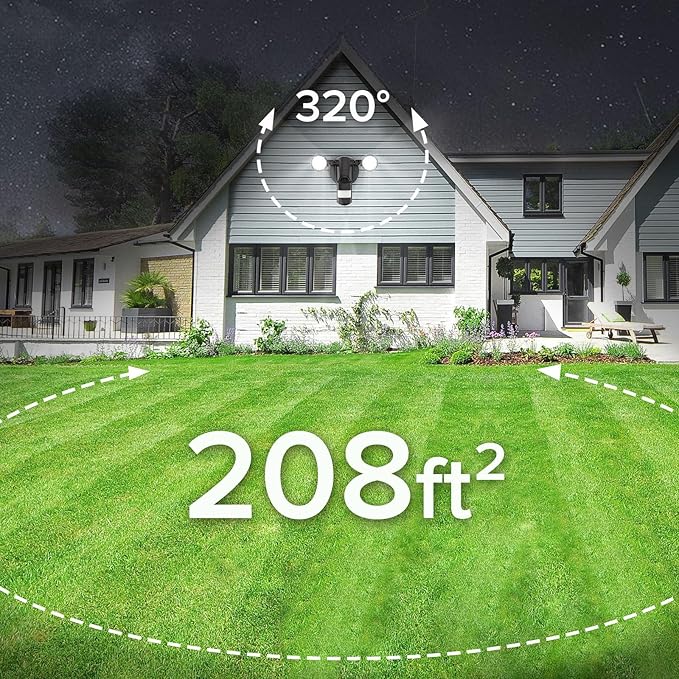 SANSI 25W 3000LM Motion Sensor Outdoor Security Lights, 5000K Daylight