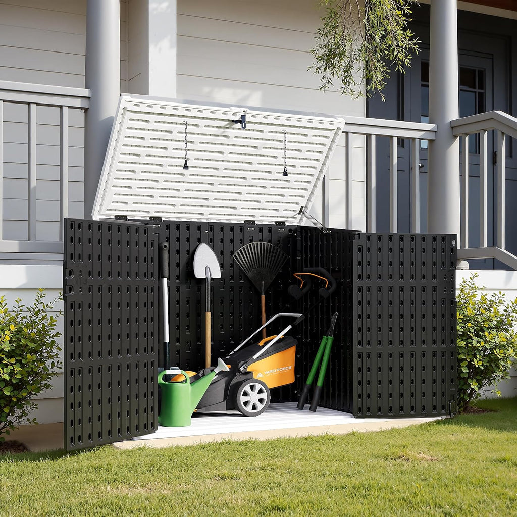 greesum outdoor trash can storage shed, 34 cu.ft, package contents