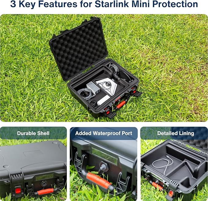 IP67 Waterproof Storage Case for Starlink Mini