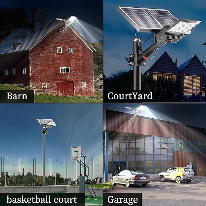 Ofuray Of-9800W Solar Street Lights Outdoor, 750000Lm Solar Parking Lot Lights