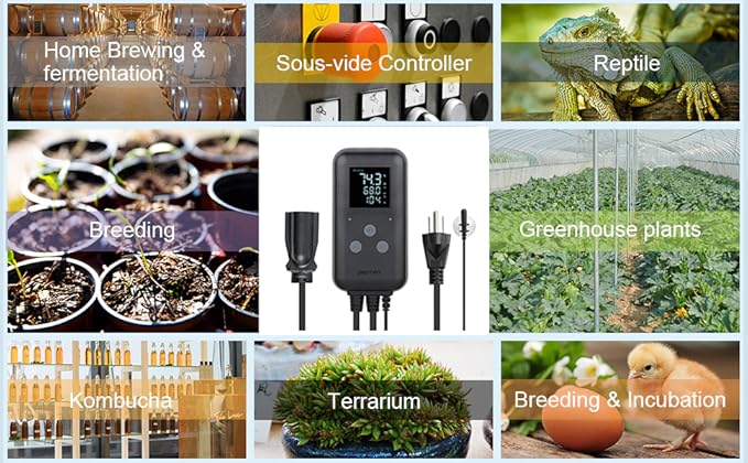 SENSTREE Greenhouse Temperature Controller Digital Waterproof Thermostat
