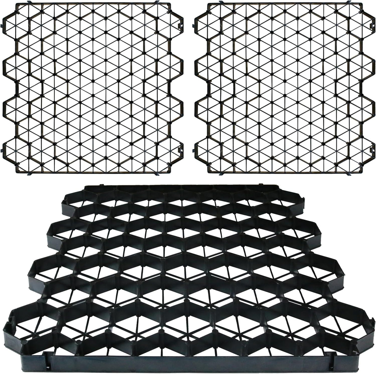 12PCS Permeable Pavers Gravel Grid Base Panel 1.6" Depth 32 Sq Ft