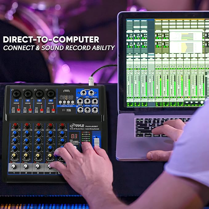 Pyle Professional 6 Channel Audio Mixer