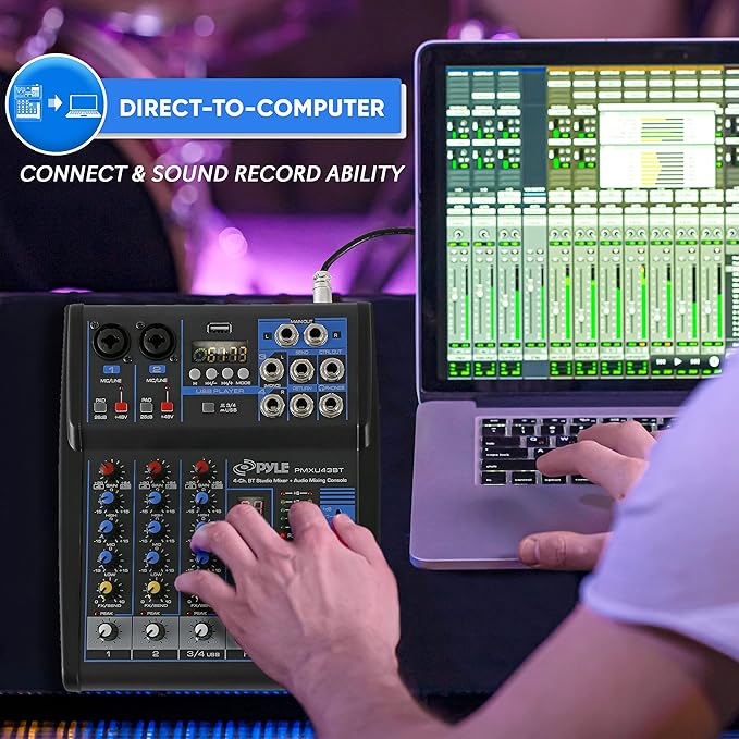 Pyle Professional 4 Channel Audio Mixer