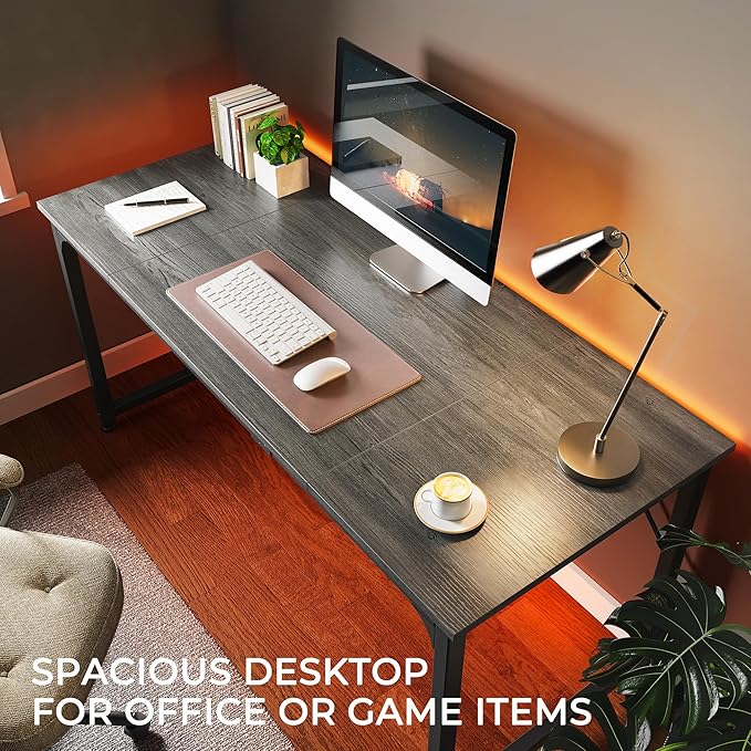 Huuger Computer Gaming Desk, 63 Inch Office Desk