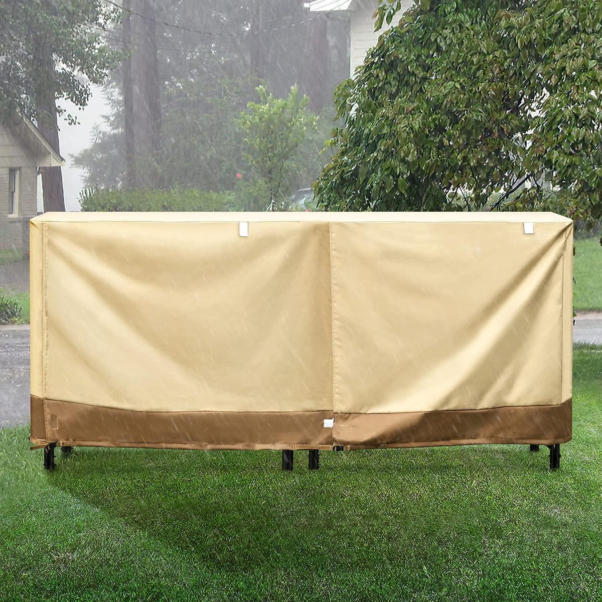 8ft Firewood Rack Cover, 600D Oxford Heavy Duty, Weatherproof & Waterproof with Black Storage Bag - Indoor/Outdoor Protection (96" L x 24" W x 42" H)