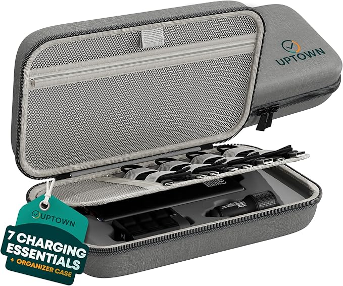 Uptown 7- Piece Travel Charging Tech Bundle – 10, 000mAh Portable Charger