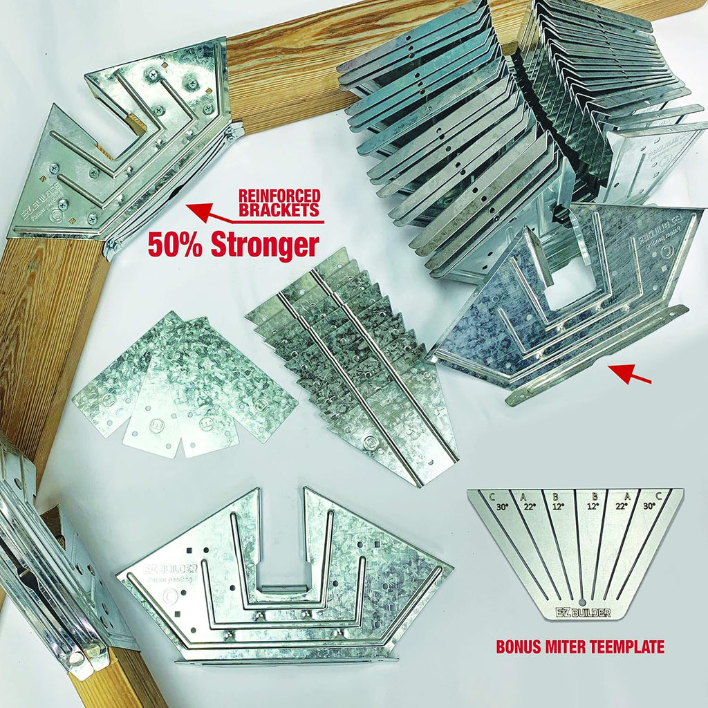 50% structurally stronger truss design ezshed kit builds, close-up detail