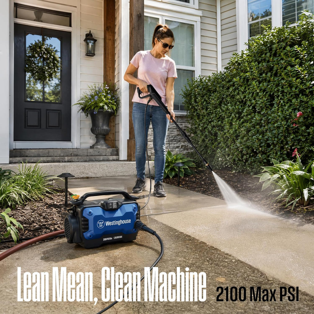 Westinghouse ePX3100s Electric Pressure Washer, 2100 Max PSI 1.76 Max GPM with Foam Cannon and Turbo Nozzle, for Cars/Fences/Driveways/Home/Patios