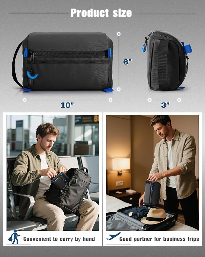 Electronics Organizer Travel Case, Water Resistant Tech Bag Charger Pouch