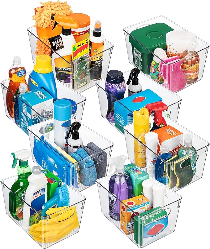 ClearSpace Plastic Storage Bins (8 Pack)