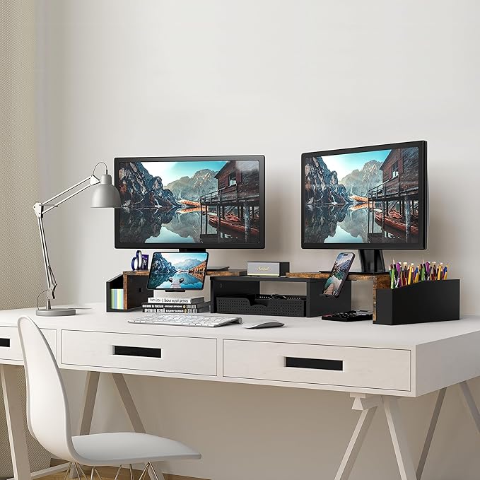 Simple Houseware Desk Dual Monitor Stand Riser