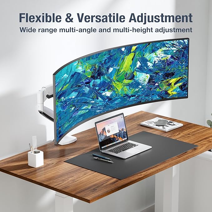 AVLT Single 17"-45" Monitor Arm Desk Mount Premium Mechanical Spring fits One