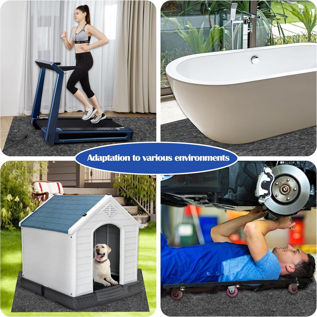 ogrmar 8.2x10.2 ft outdoor storage shed mat waterproof, side view
