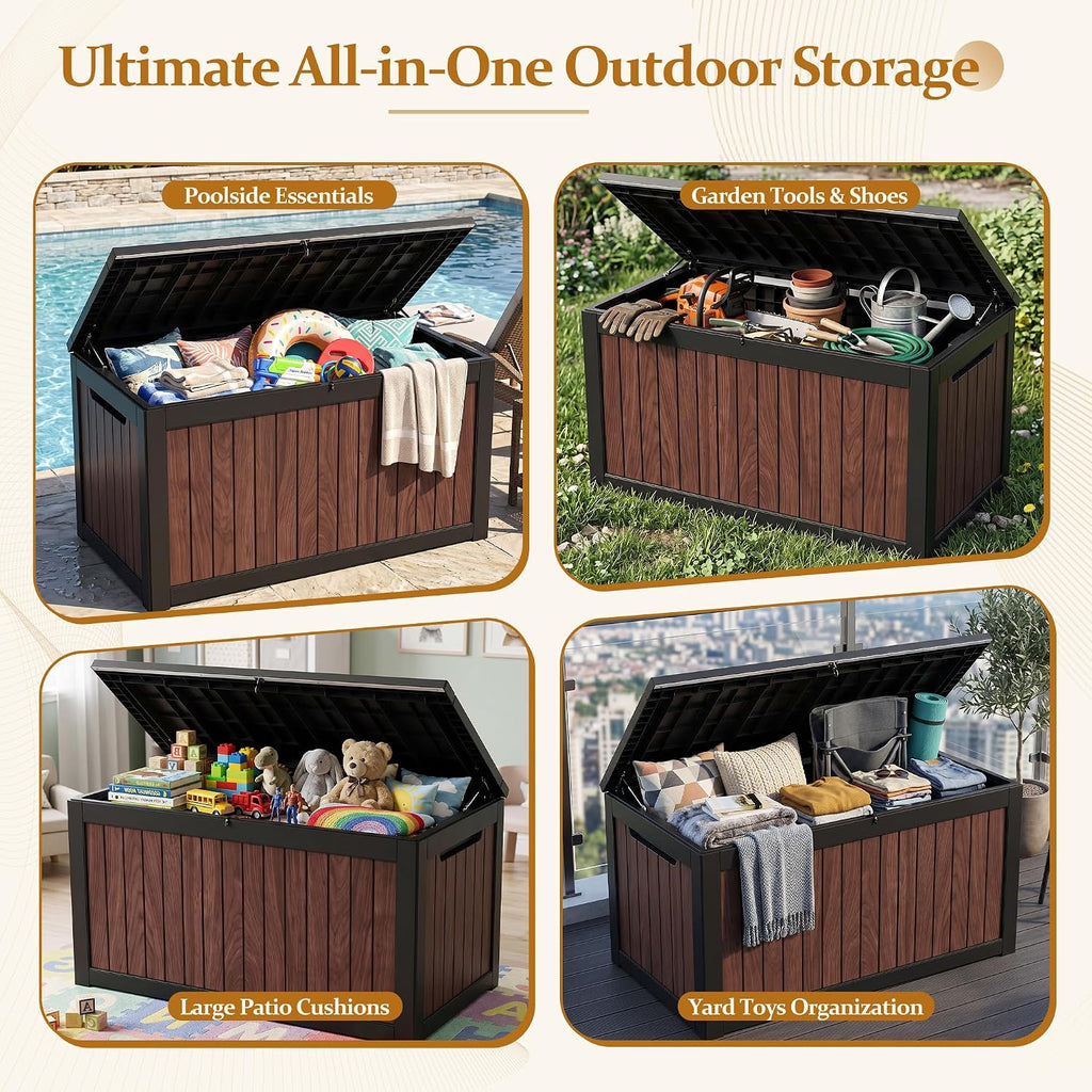 efu outdoor storage deck box (390 gal gen2), side view