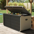 Domi 200 Gallon Resin Deck Box, outdoor waterproof storage box for patio