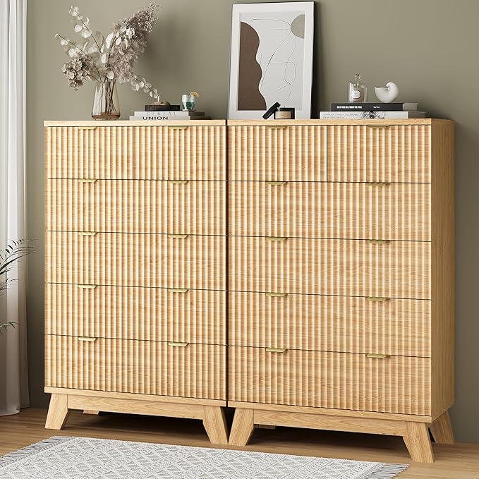 Fluted Dresser for Bedroom