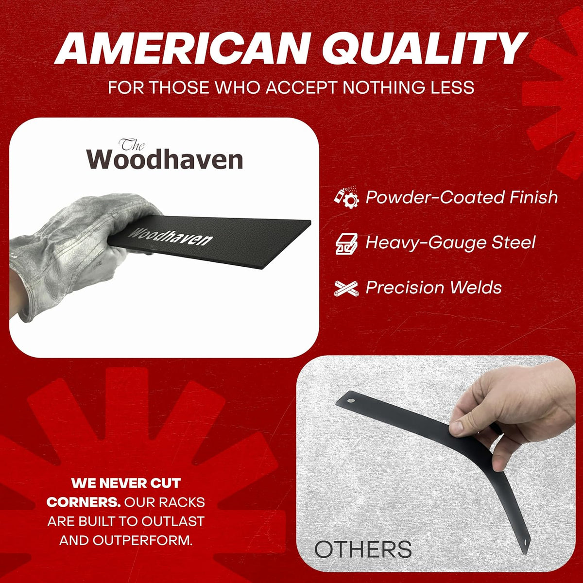 woodhaven 8-foot raised firewood rack black w/o cover, package contents