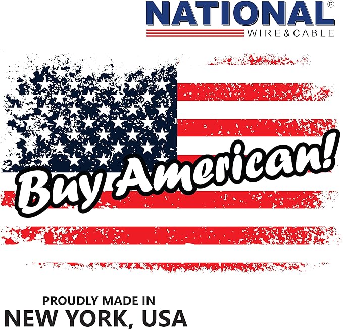 NATIONAL Wire & Cable – 16 AWG 4-Conductor Premium Copper Wire, 25 ft, Stranded