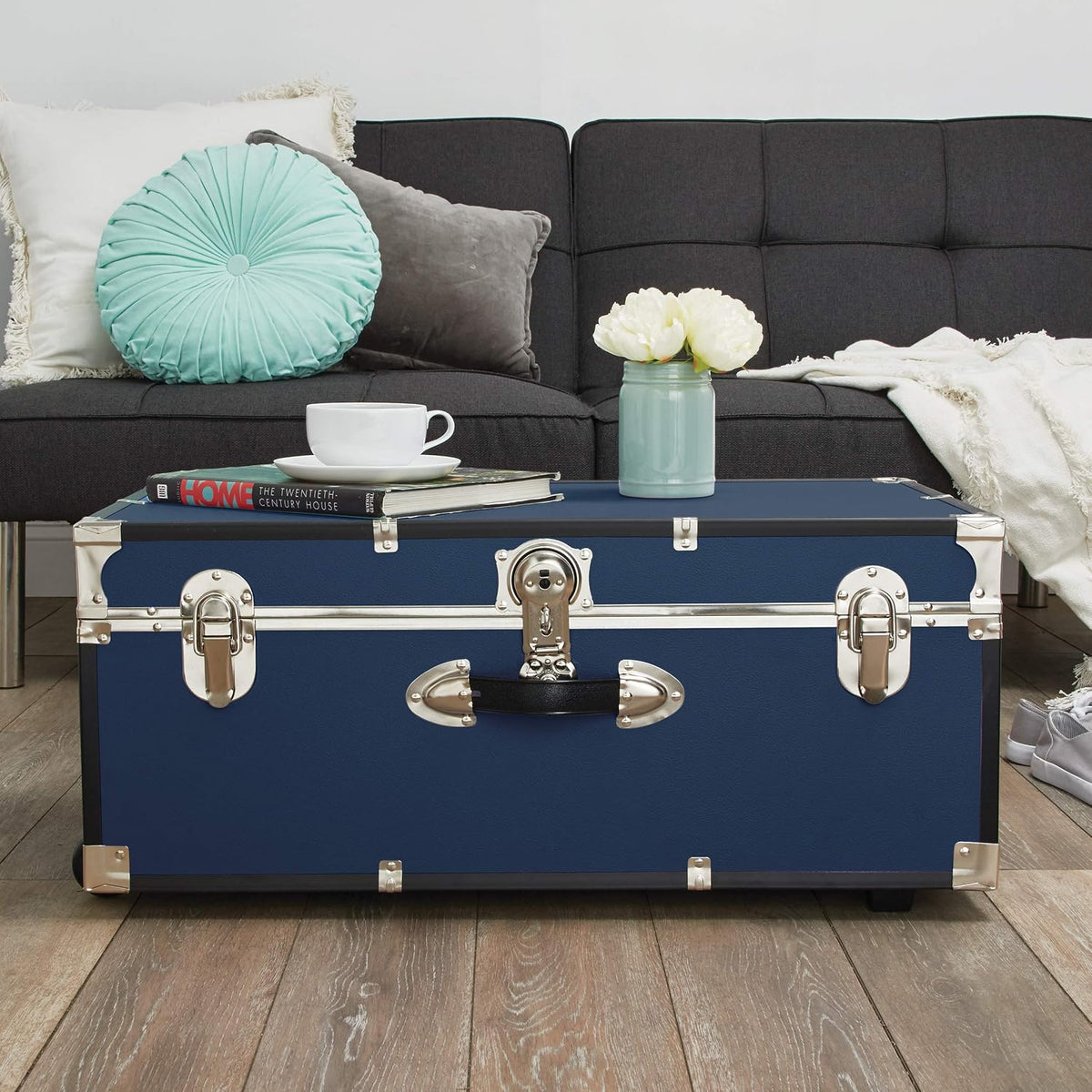 seward trunk rover, blue on a desk or shelf