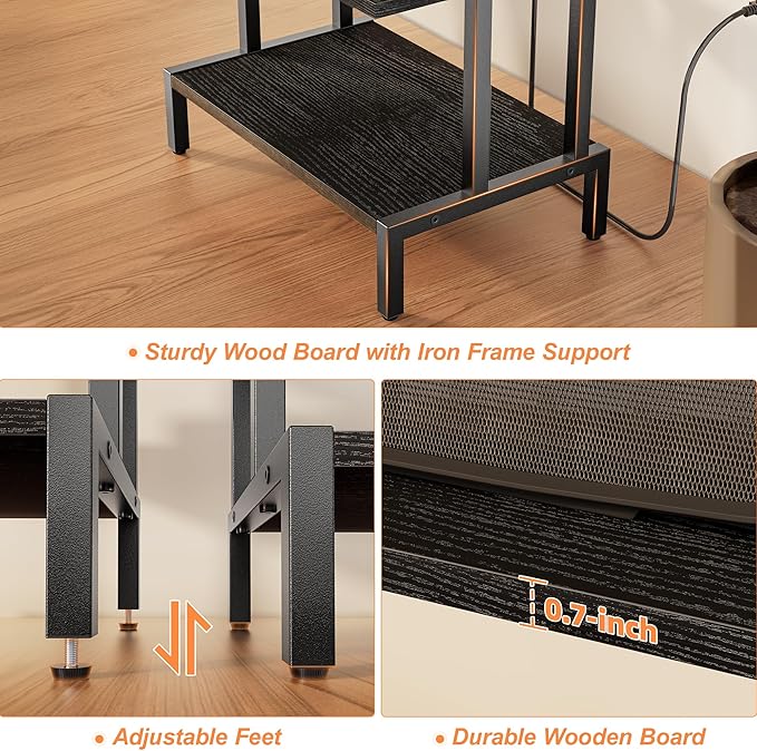 Aquzee Game Console Shelf, 4-Tier Video Gaming Consoles Stand