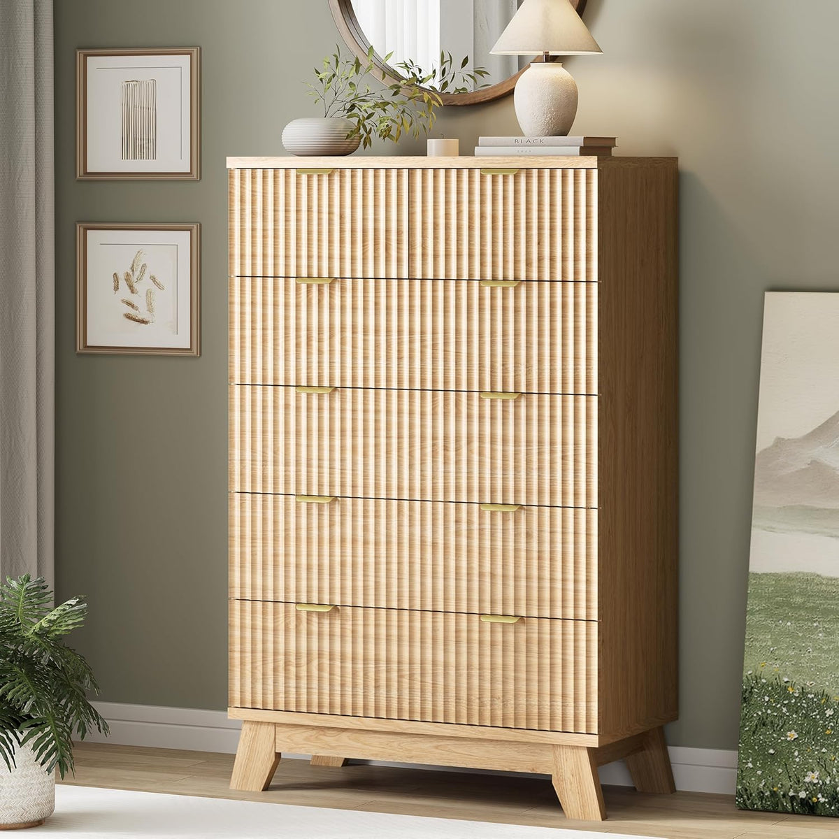 Fluted Dresser for Bedroom