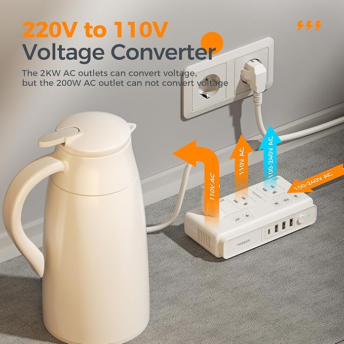 TESSAN 220V to 110V Voltage Converter